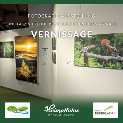 Einladung zur Vernissage der Fotografie-Ausstellung "Eine faszinierende Reise durch den Schwarzwald" in der Bergvogtei Neubulach