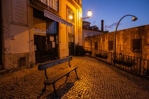 Blaue Stunde in Lissabon